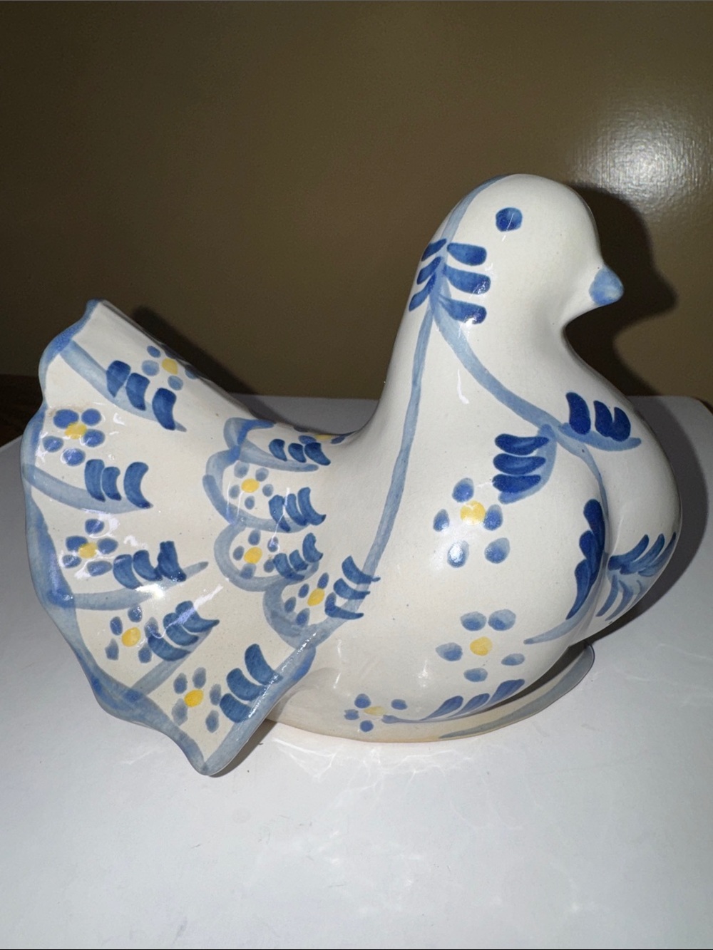 Louisville Stoneware Quail Chicken Hen Bird Figurine Country Farmhouse 7” long